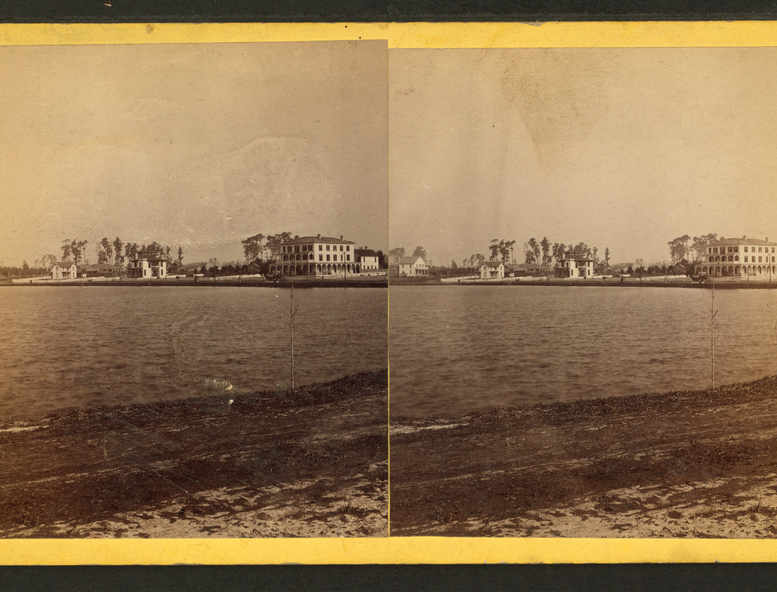 Lake Luzerne and Luzerne House, Orlando, Florida, from Robert N. Dennis collection of stereoscopic views