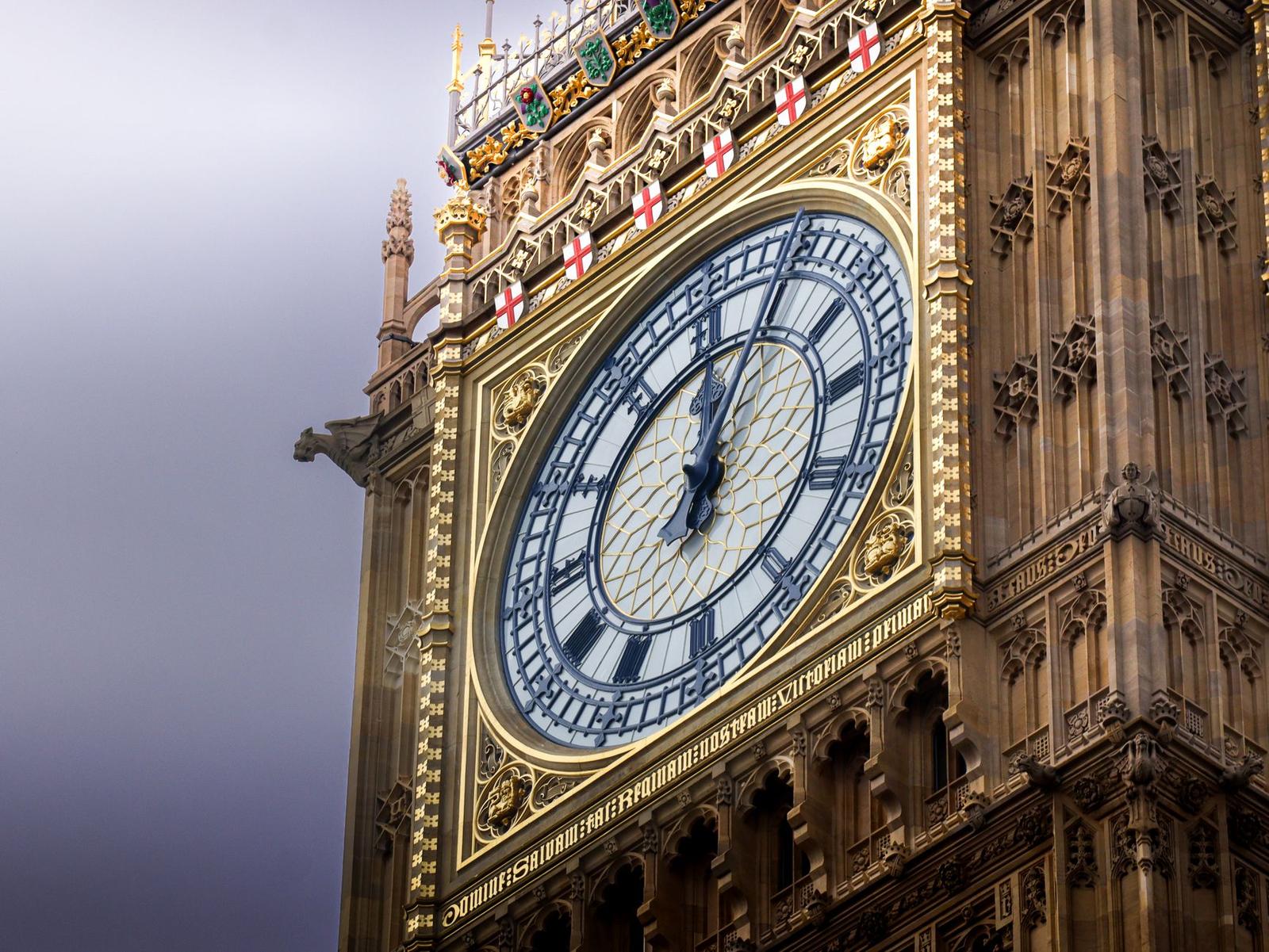 Close Up of Big Ben Clock Tower in London