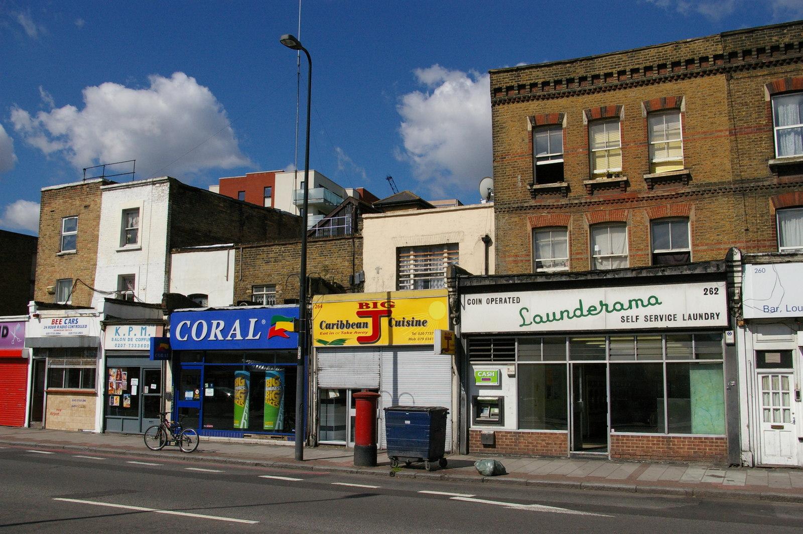 Shops and launderette on Brixton Road geograph.org.uk 2485579