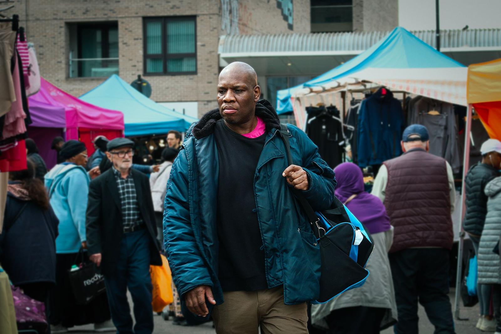 Diverse Crowd at Bustling London Outdoor Market